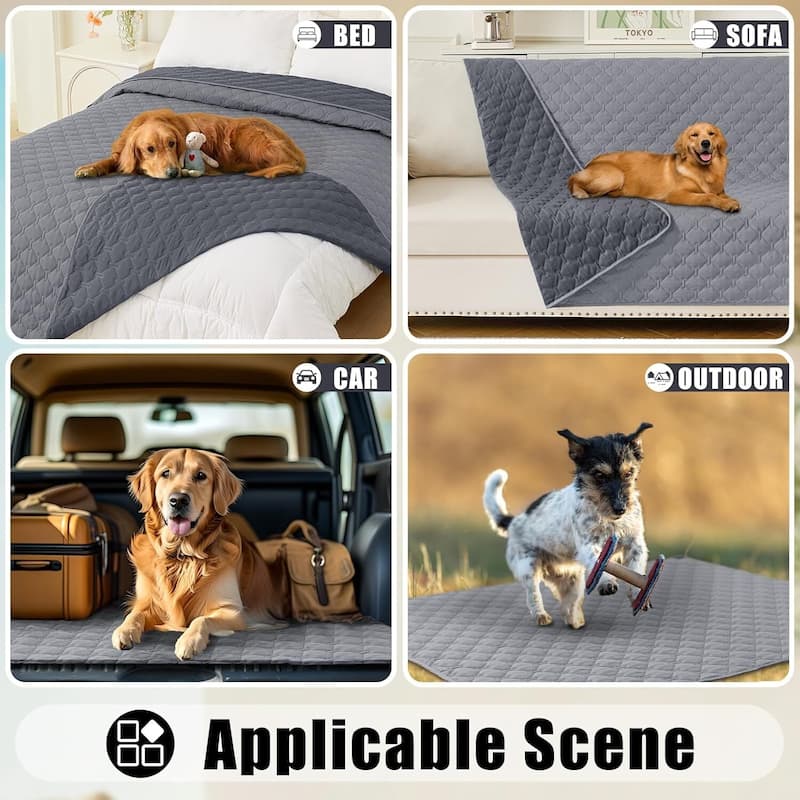 Waterproof Dog Blanket Washable Pet Couch Cover Furniture Protector Leakproof Reversible Blanket for Dogs Cats ,51"x 79"