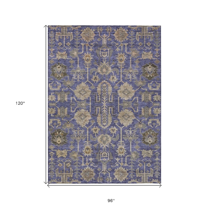 HomeRoots Oriental Traditional Rectangle Outdoor Rug