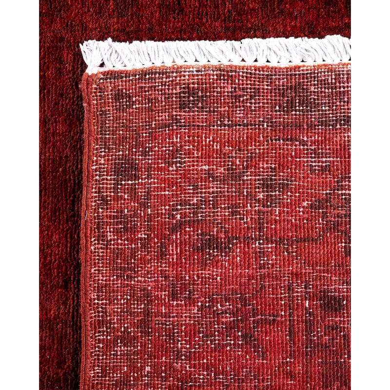 Contemporary Overdyed Wool Hand Knotted Runner - 3' 1" x 7' 10"