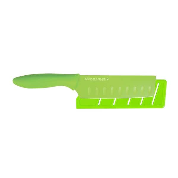 Shop Kai Ab5071 Pure Komachi 2 Nakiri Knife With Sheath 5 3 8 Inch Green Overstock 26880890