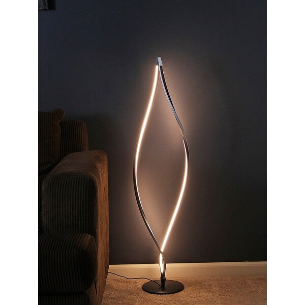 Brightech Twist LED Floor Lamp BLACK