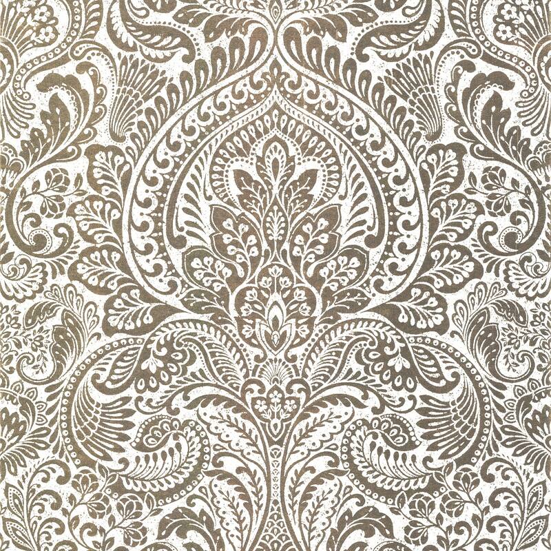 A-Street Prints Artemis Gold Floral Damask Wallpaper