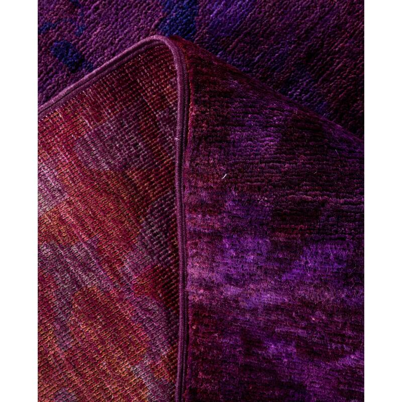 Overdyed One-of-a-Kind Hand-Knotted Area Rug - Purple - 8' 1" x 9' 10"