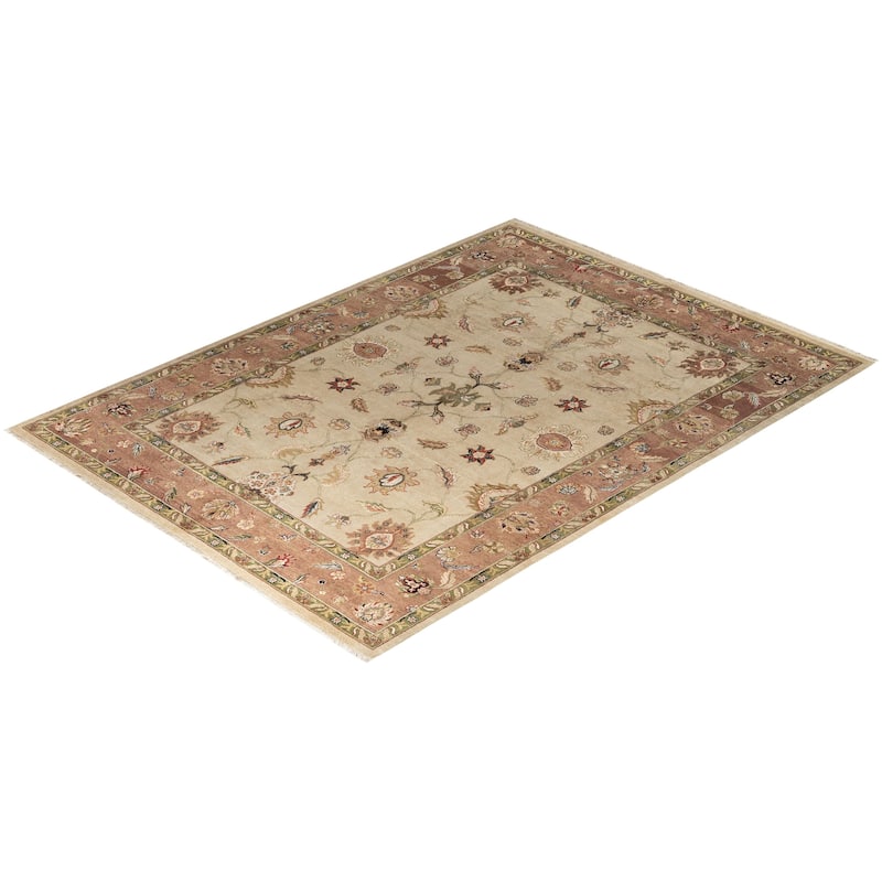 Oushak One-of-a-Kind Handmade Area Rug - Sand, 8' 10" x 11' 10" - 8' 10" x 11' 10"