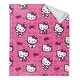 preview thumbnail 15 of 23, Sanrio Hello Kitty Silk Touch Sherpa Throw Blanket 40" x 50" - I Love Pink