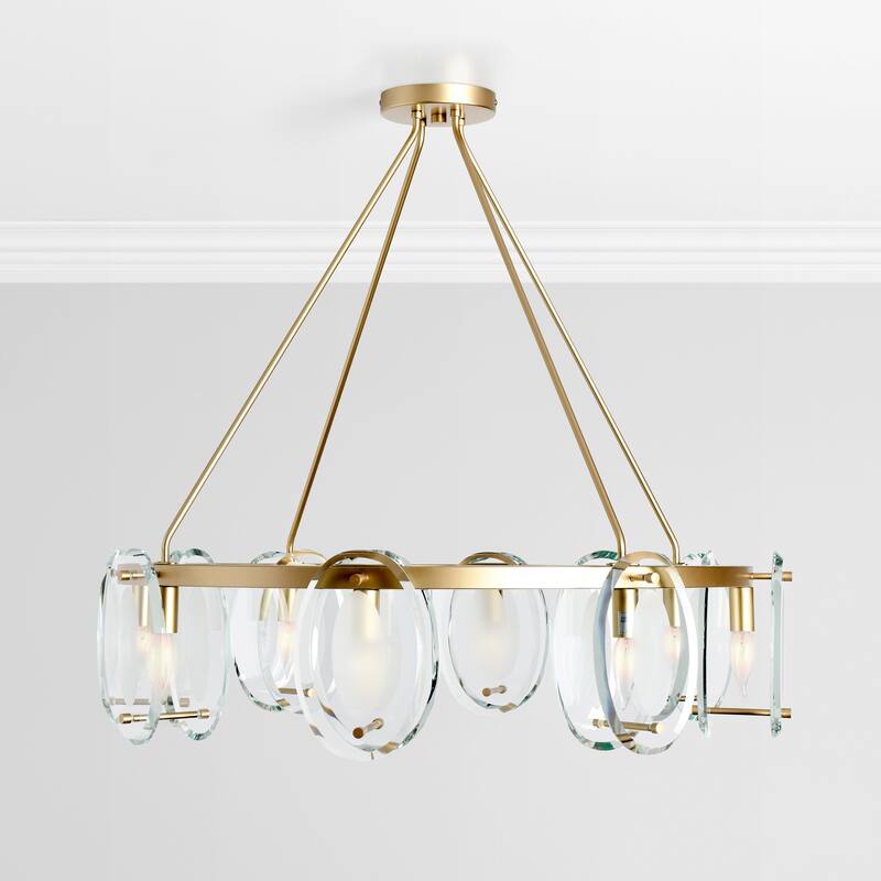 Gina 8-Light Gold Chandelier by Kosas Home