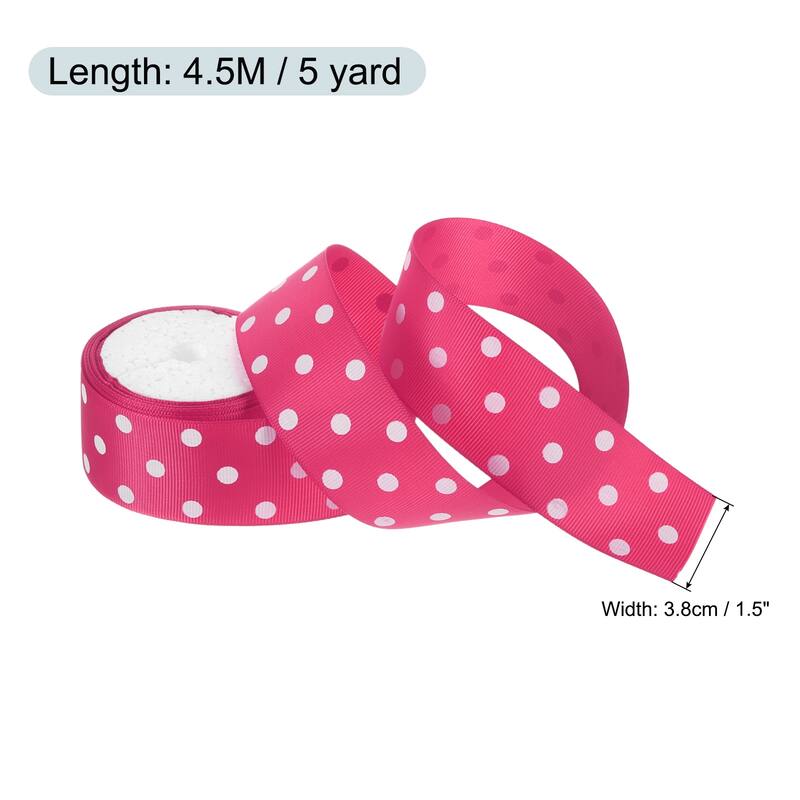Grosgrain Ribbons with Dots Ribbon Bow Decoration