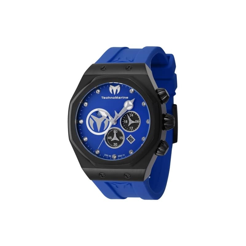 Technomarine Men's TM-523001 Reef Quartz Chronograph Black, Blue, Silver Dial Watch - Blue