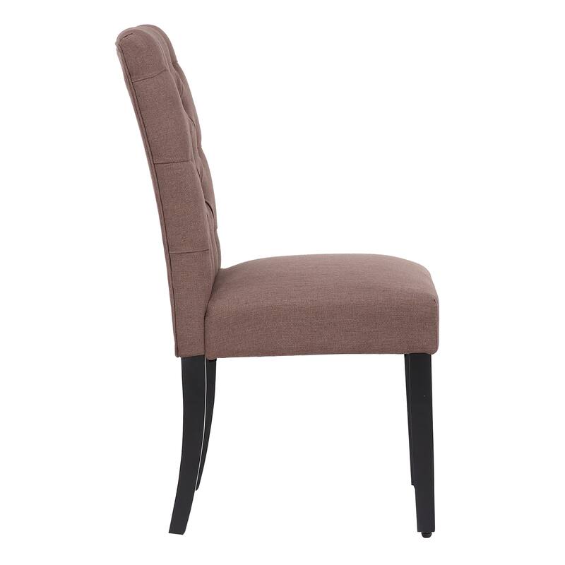 Grandview Tufted Upholstered Linen Fabric Dining Chair