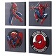 preview thumbnail 1 of 4, Marvel Spiderman 4 Pack Canvas Wall Art