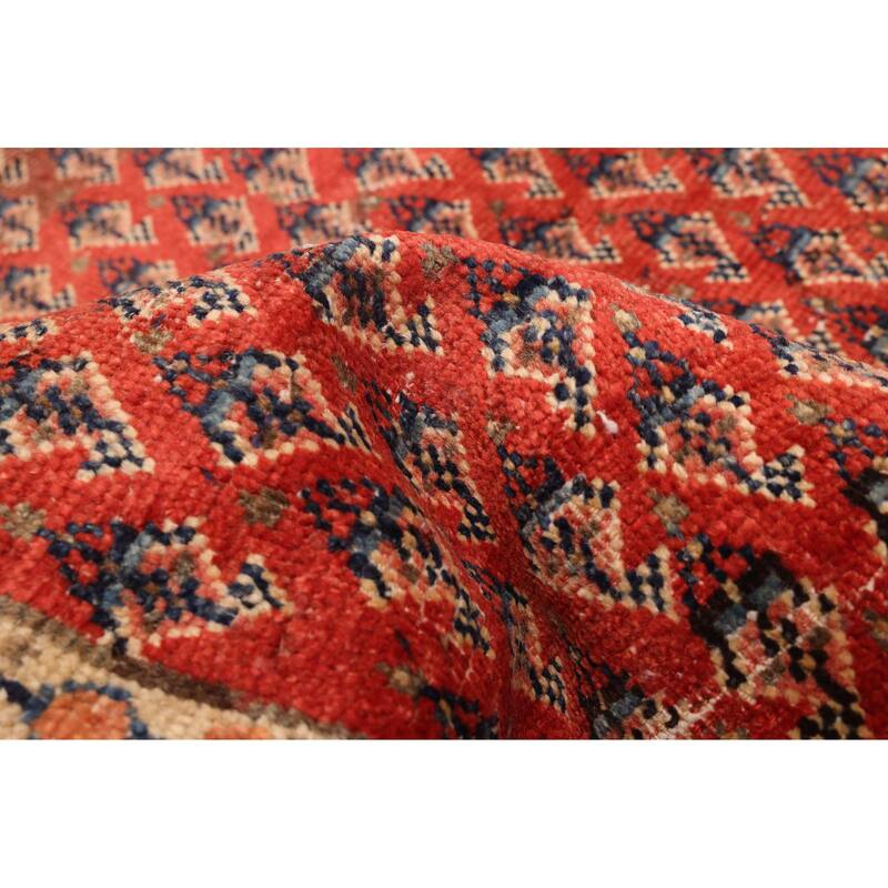 ECARPETGALLERY Hand-knotted Andelz Red Wool Rug - 3'4 x 7'11