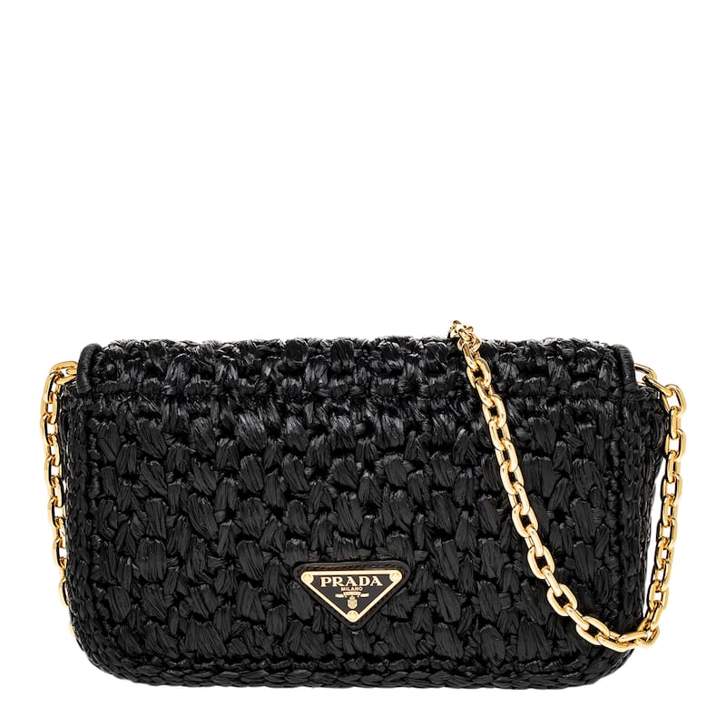 Prada Logo Crochet Shoulder Bag