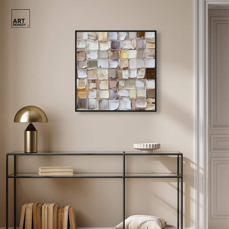 Woven Stone Canvas by Art Remedy