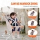 preview thumbnail 5 of 8, Light Grey 3 Modes Canvas Hammock Swing with 5-Point Harness Ideal Gift for Kids - 27.56 x 15.75 x 7.87 in