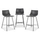 preview thumbnail 28 of 34, Poly & Bark Paxton 24-inch Counter Stool (Set of 3) Grey