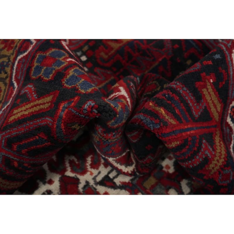 Hand Knotted Oriental 100% Wool Carpet Traditional Medallion Red Heriz Area Rug - 13' 3'' X 9' 9''