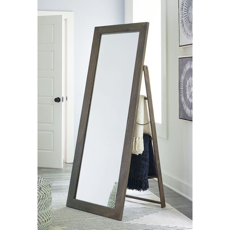 Signature Design by Ashley Dirkins Dark Brown Floor Mirror - 28" W x 24" D x 68.5" H