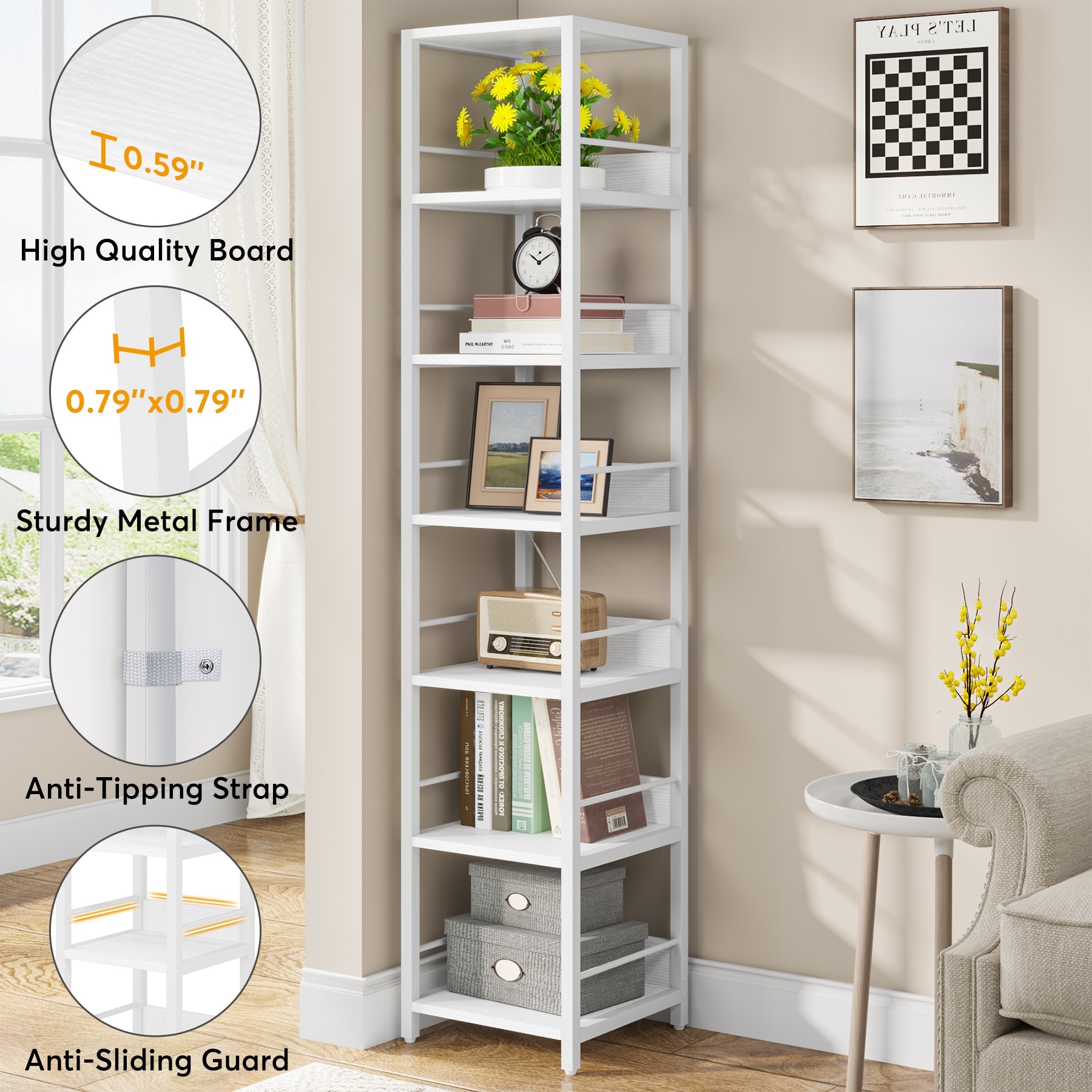 75 inch sale tall bookcase