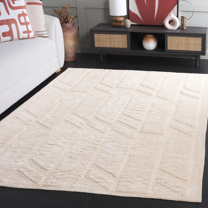SAFAVIEH Handmade Easy Lutske Care Machine Washable Rug - 8' x 10' - Ivory