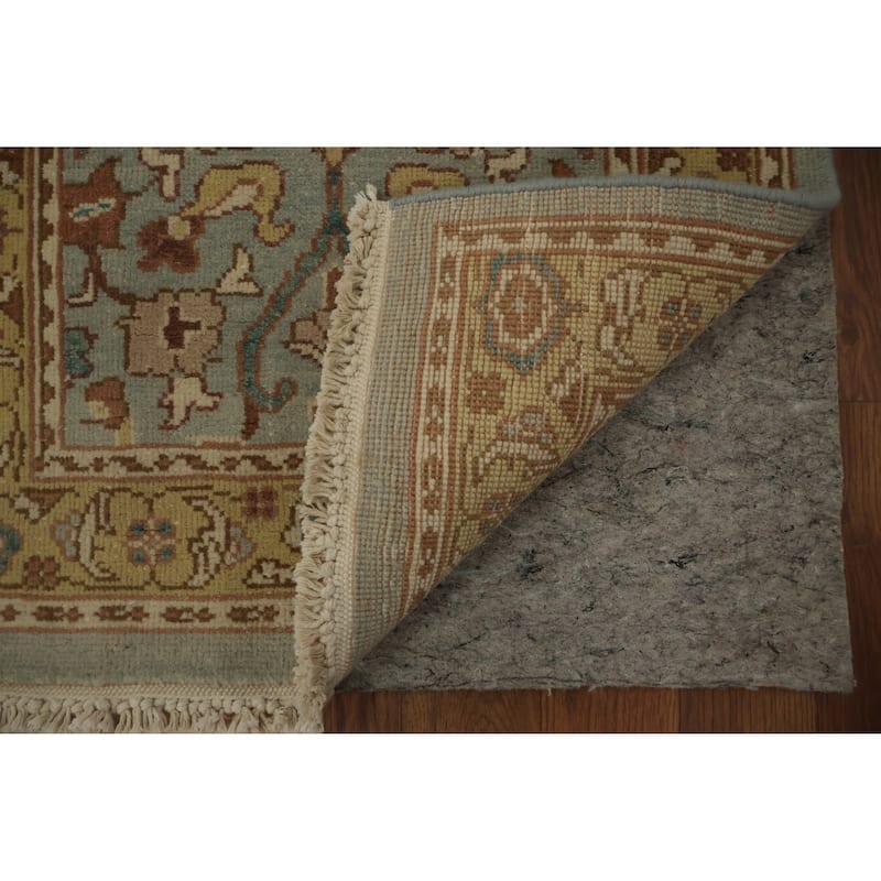 Hand Knotted Oriental 100% Wool Carpet Traditional Floral Navy Blue & Blues Ziegler Area Rug - 3' 11'' X 1' 11''
