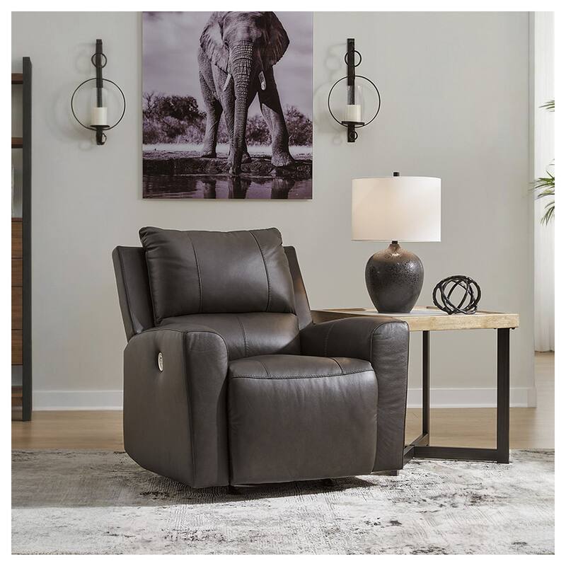 Signature Design by Ashley Boxmere Dark Brown Power Rocker Recliner - Brown
