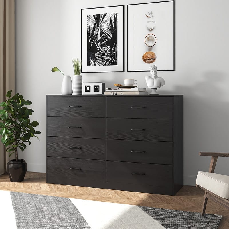 8-Drawer Double Dresser Storage Tower Organizer Unit