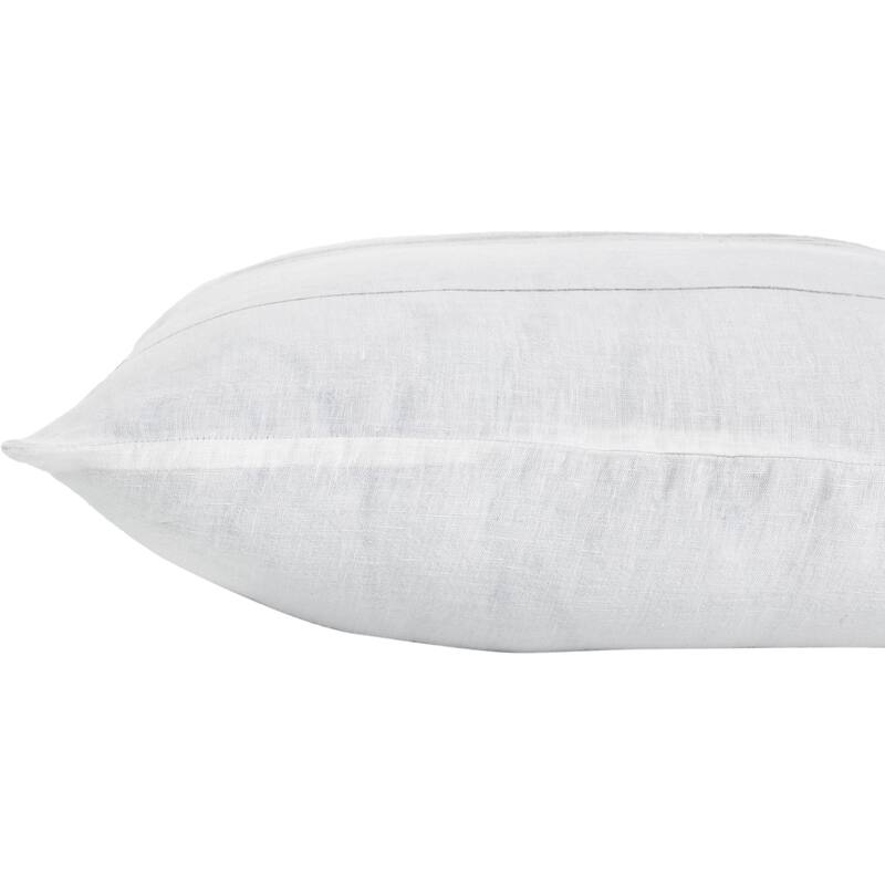 Striped Square Throw Pillow - 20" - Ivory and Gray