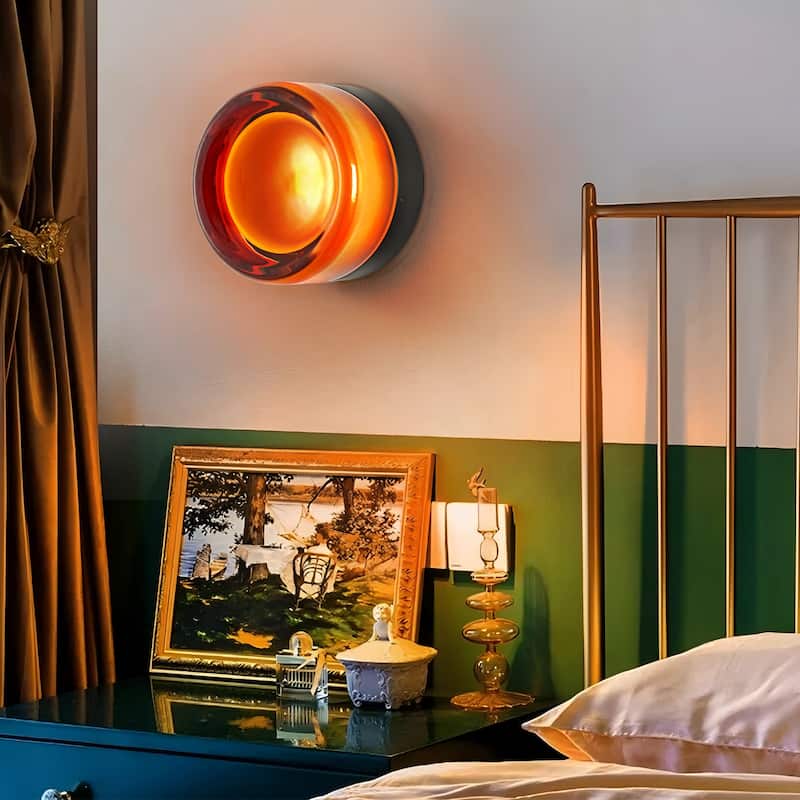 Modern Dome Dimmable LED Bathroom Vanity Light/Glass Dimple Wall Sconces