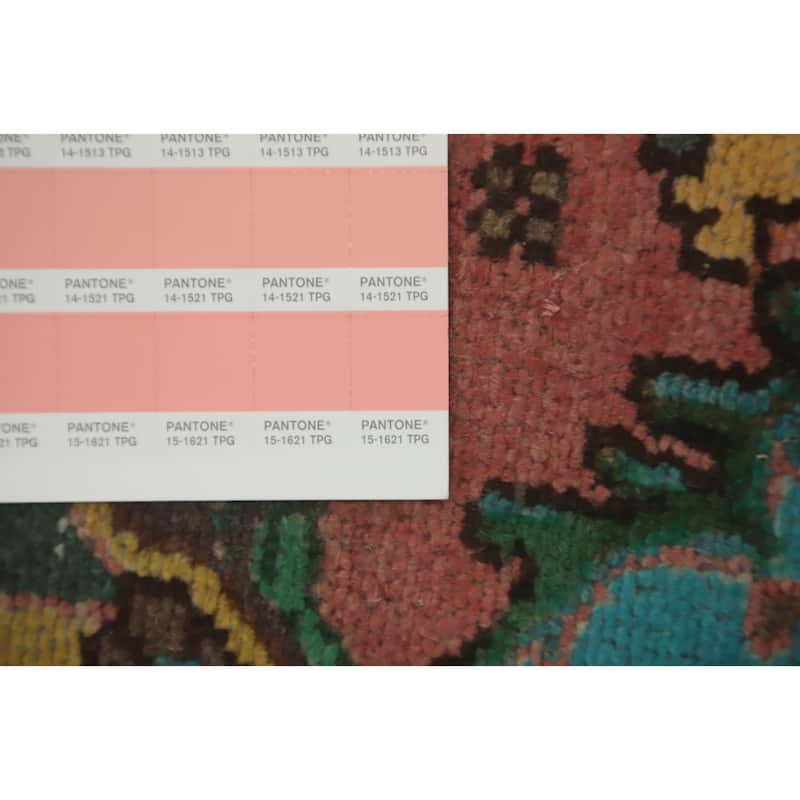 Hand Knotted Oriental 100% Wool Carpet Traditional Floral Pink Hamedan Runner Rug - 8' 10'' X 3' 1''