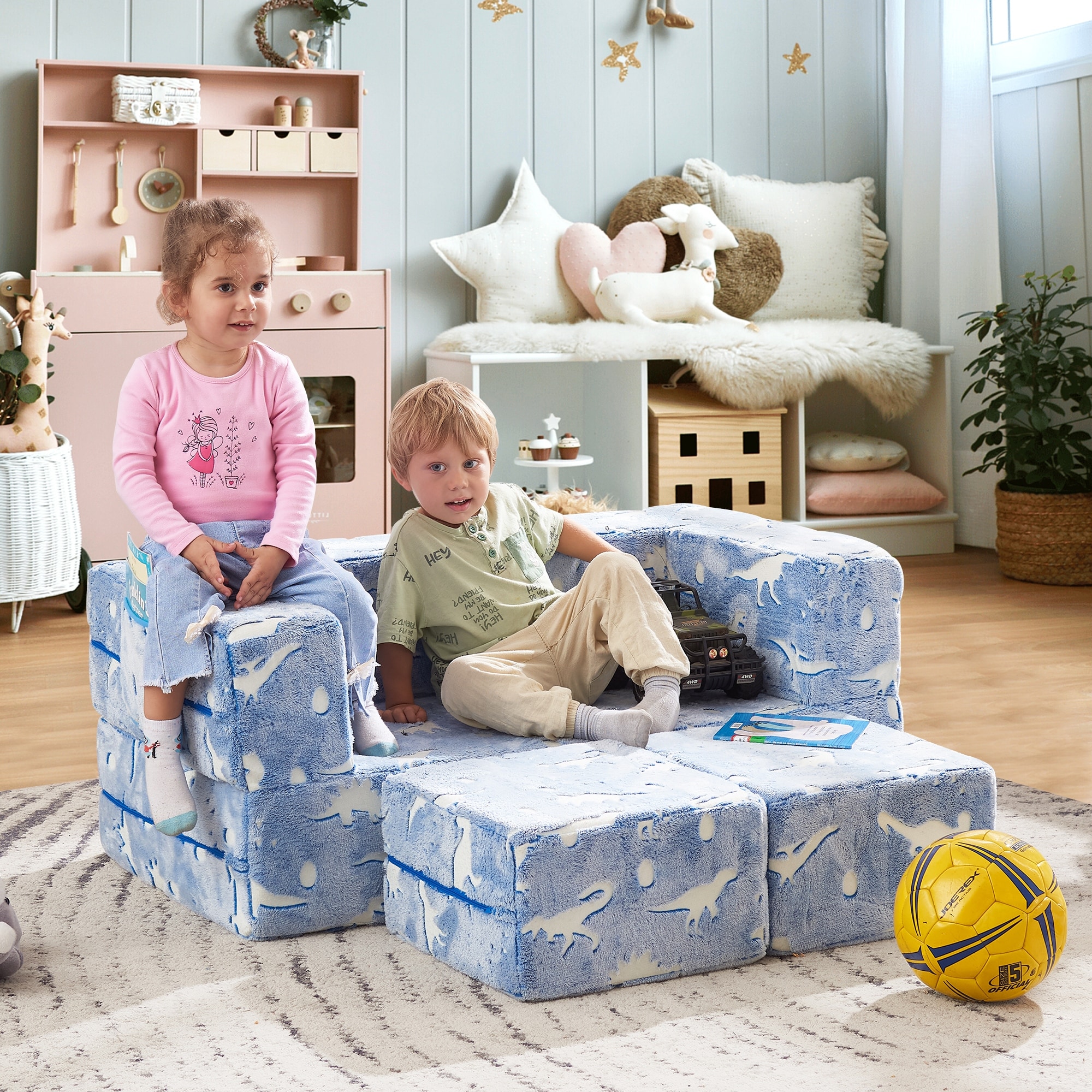 Modular Kids Sofa Children Furniture for Playroom Glowing