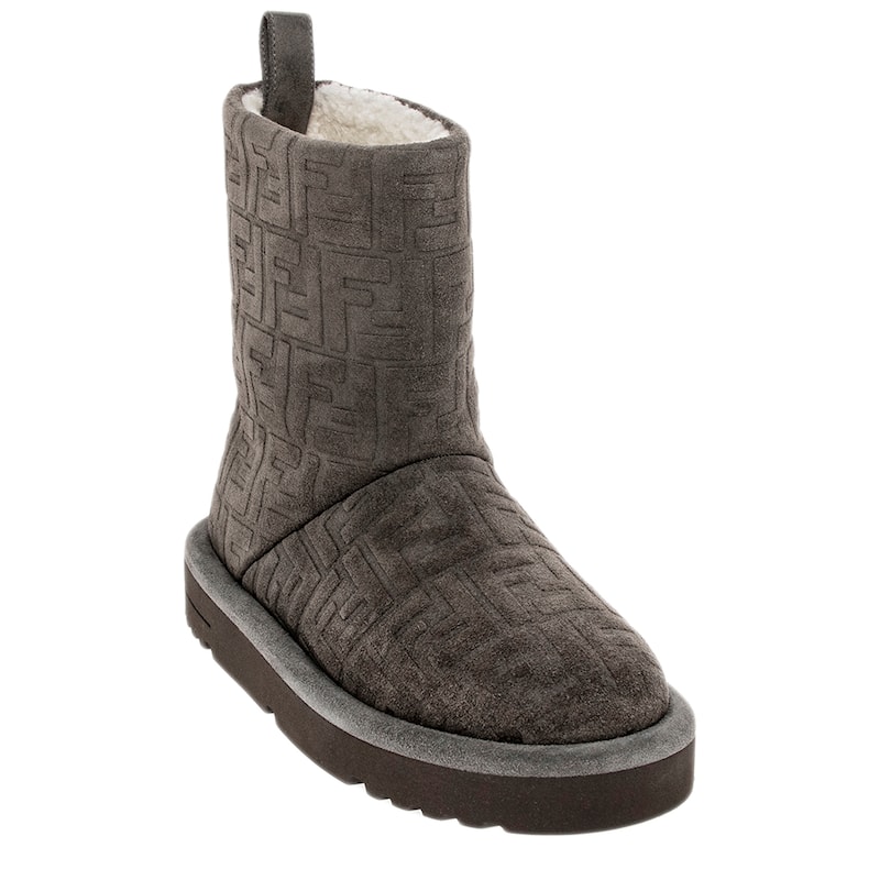 Fendi Apres Chic Low Boots - Steel - 38.5 EU