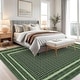 preview thumbnail 30 of 42, Area Rugs for Living Room Bedroom Farmhouse Bordered Braided Print Rug Geometric Soft Low Pile Non-Slip Area Rug