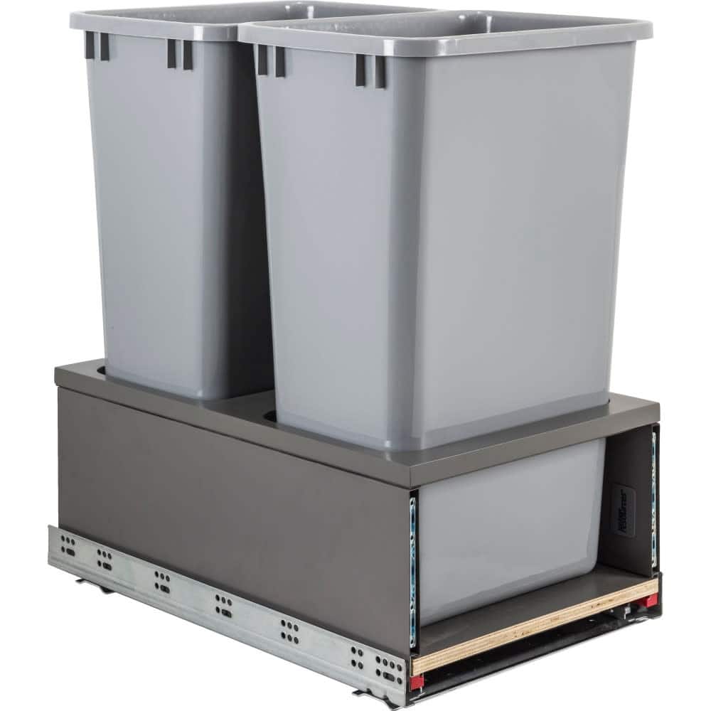 Hardware Resources CAN-MDB Series Bottom Mount Double Bin Trash Can