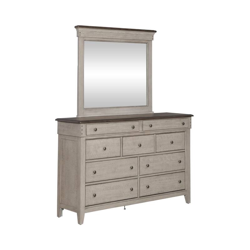 Ivy Hollow Weathered Linen & Dusty Taupe Dresser & Mirror