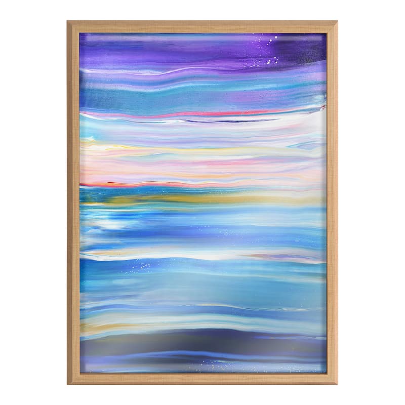 Kate and Laurel Blake Seaside Serenity Frame Printed Art by Xizhou Xie