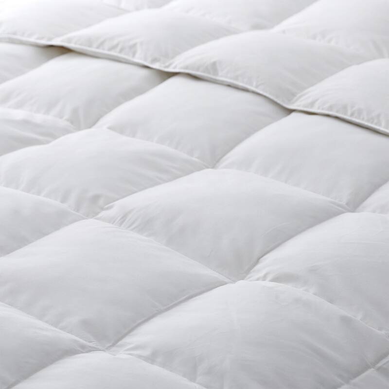 All Season Soft Microfiber White Goose Feather Fiber Comforter