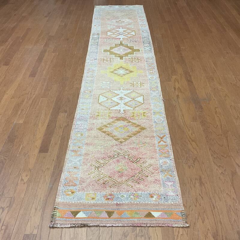 HERAT ORIENTAL Handmade Turkish Oushak Wool Runner - 2'8" x 13'7"
