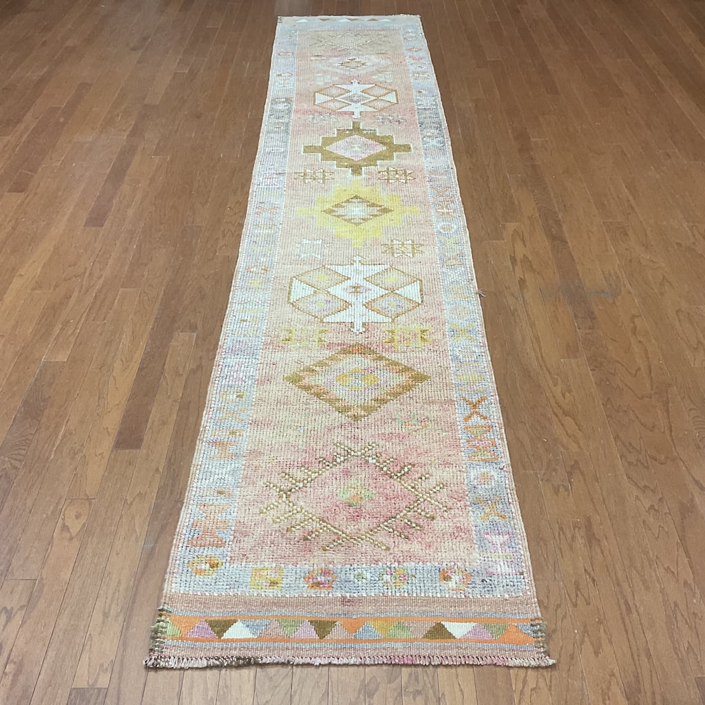 HERAT ORIENTAL Handmade Turkish Oushak Wool Runner - 2'8" x 13'7"