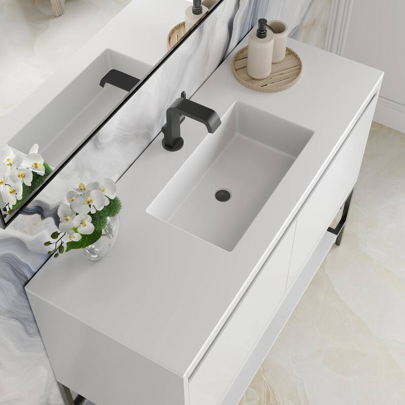 James Martin Vanities 805-V47.3-MB-GW Mantova 48" Single Basin Poplar