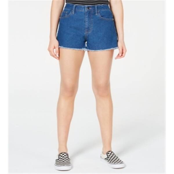 Tinseltown Women's High Rise High Waist Denim Shorts Blue Size 0 Bed