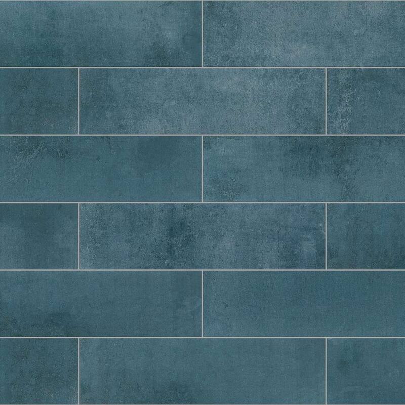 Shaw Noble - 3" x 12" Rectangle Tile - Light Polished Ceramic Visual - - Sea