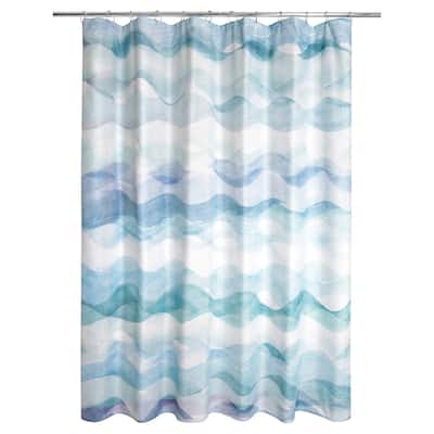 Roller Stripe Polyester Fabric Printed Shower Curtain 70"x72"