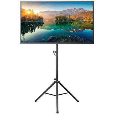 Mount-It! Tripod Portable TV Stand Fits LCD LED Flat Screen TV - Black