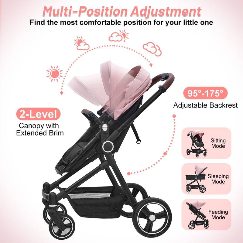 Convertible Baby Stroller for Toddler 1-3