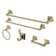 preview thumbnail 7 of 9, Kingston Brass Monarch 5-Piece Bathroom Accessory Set Brushed Brass
