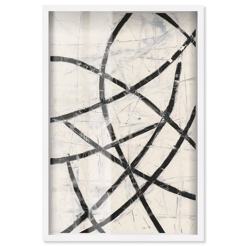 Intersecting Lines I Shadowbox by Art Remedy - White - 24" x 36"