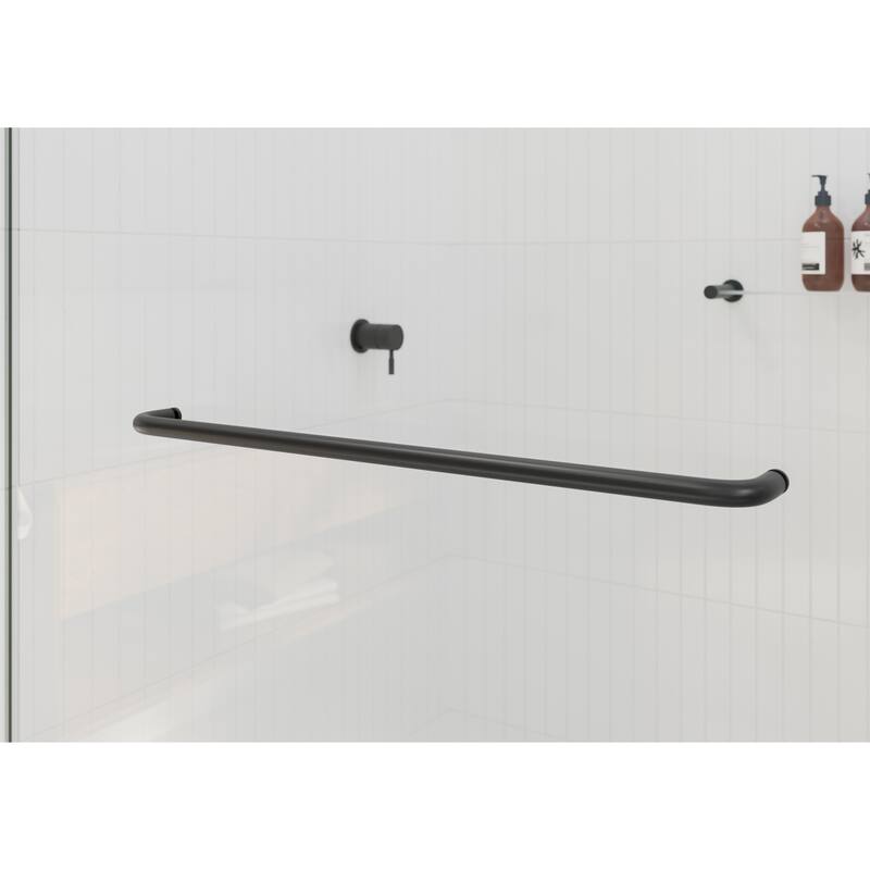 Polaris 60 in. x 60 in. Fully Frameless Glass Sliding Bypass Bathtub Doors with Square Hardware