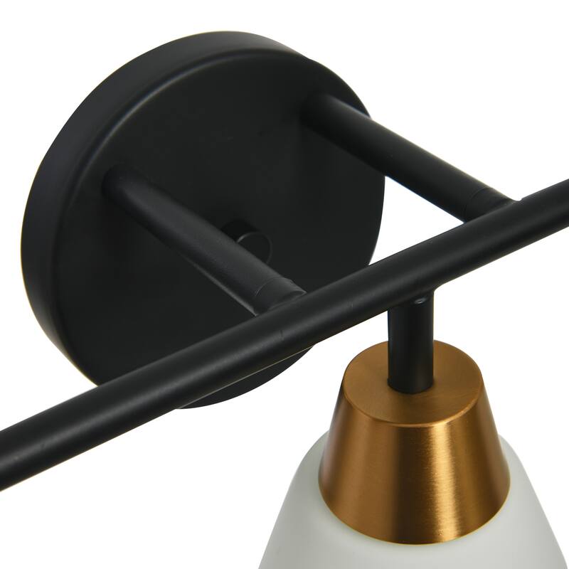 Robert Stevenson Lighting Brody - Metal and Frosted Glass Vanity Light