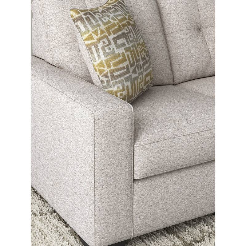 Signature Design by Ashley Fanciful Beige Loveseat - 63" W x 38" D x 40" H