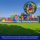 preview thumbnail 6 of 7, HeroKiddo 12 FT Block Party Dual Lane Backload Inflatable Water Slide with Attached Pool & Air Blower, Commercial Grade, Outdoor